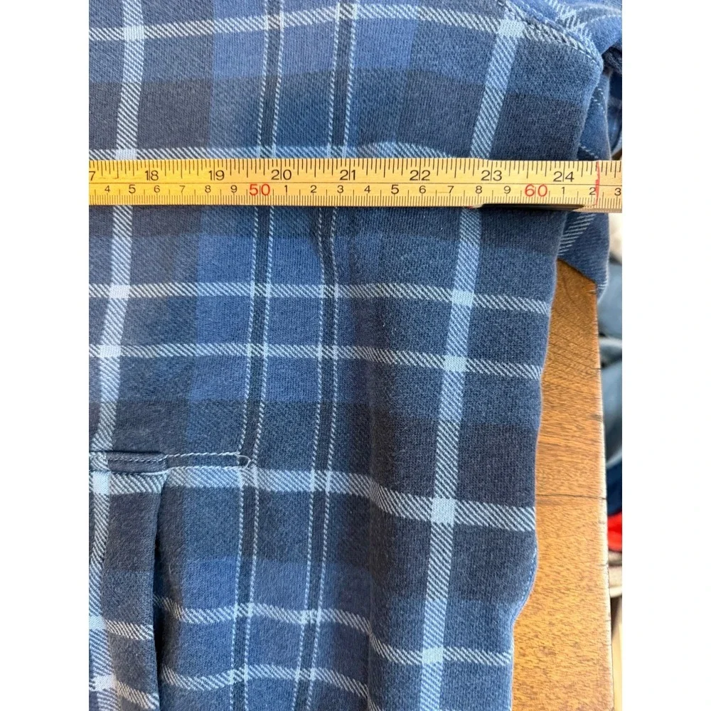 Polo Ralph Lauren Blue Plaid Waffle Lined Zip Up Hoodie Y2K XL Thermal Pony
